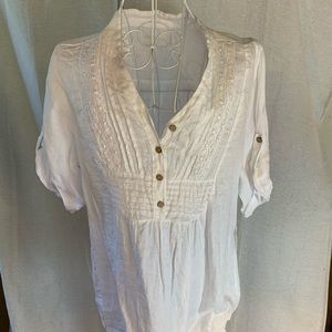 White Linen Top